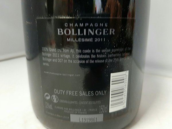 Bollinger Brut 2011 Limited James Bond 007 Edition  Champagne Magnum Flasche