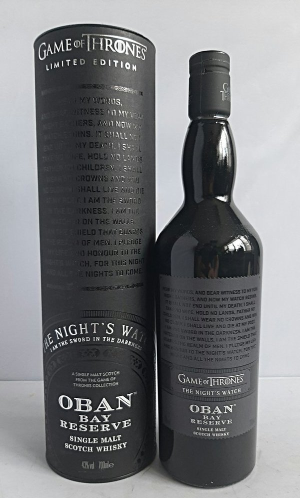 Oban Bay Reserve Whisky GAME OF THRONES - The Night`s Watch