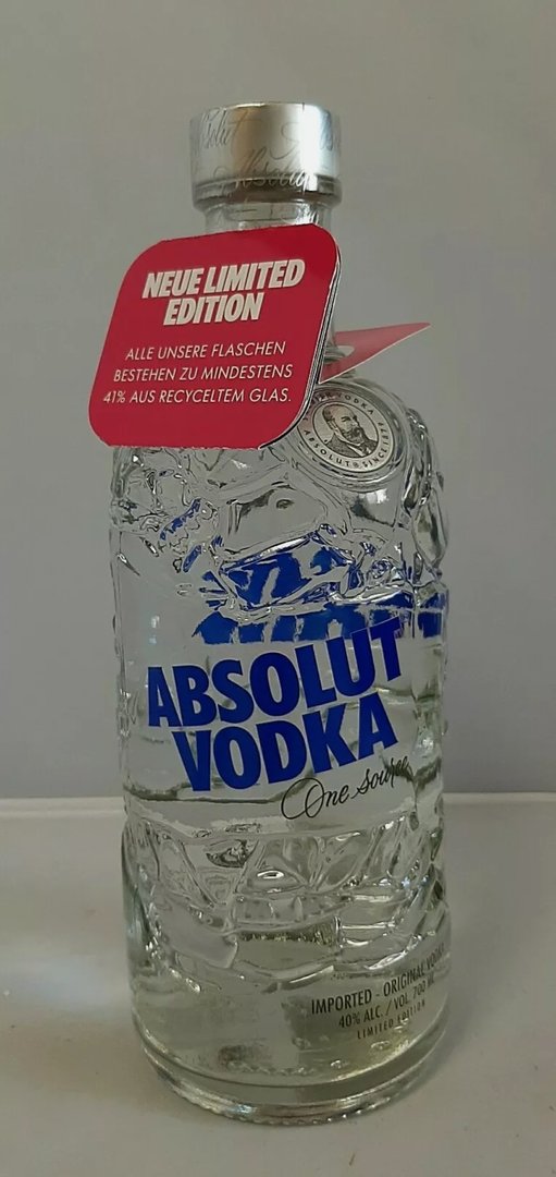 Absolut Flasche Limited Edition " Recycled"