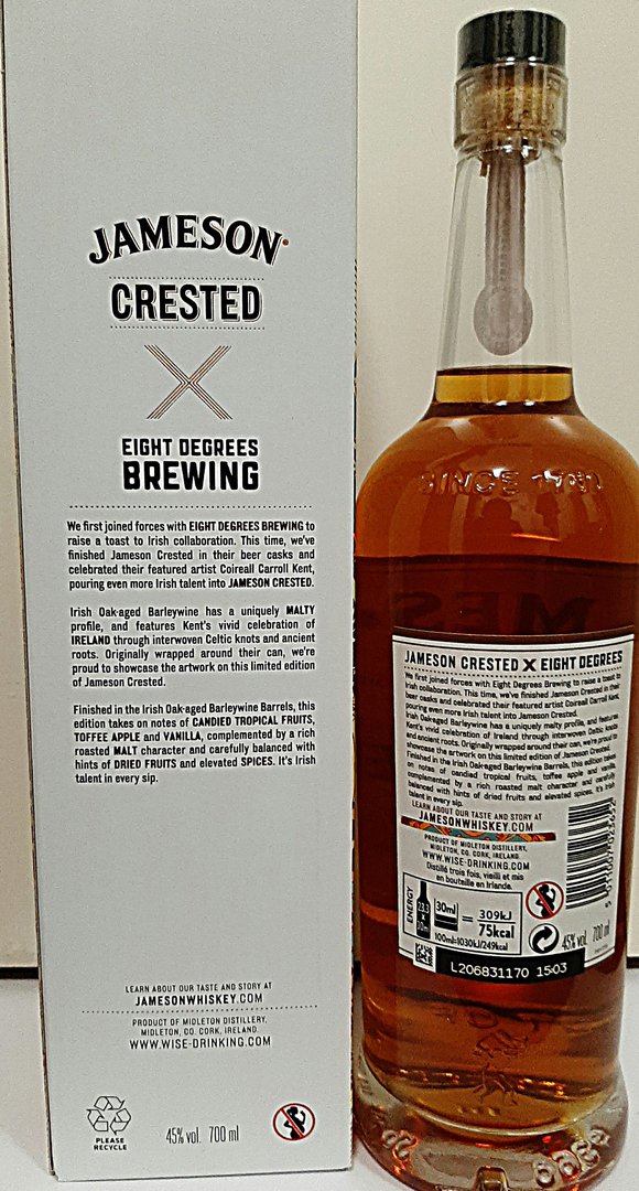 Jameson Crested Eight Degrees Whisky Limited Edition